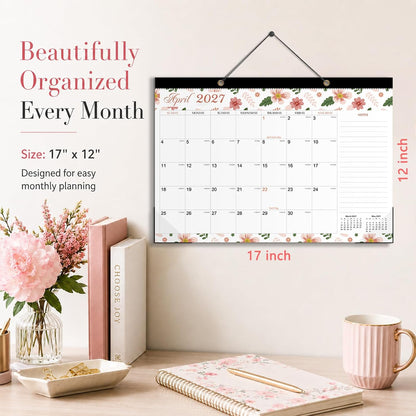 Desk Calendar 2026-2027 - 19 Month Desk Top Calendar, 17x12''