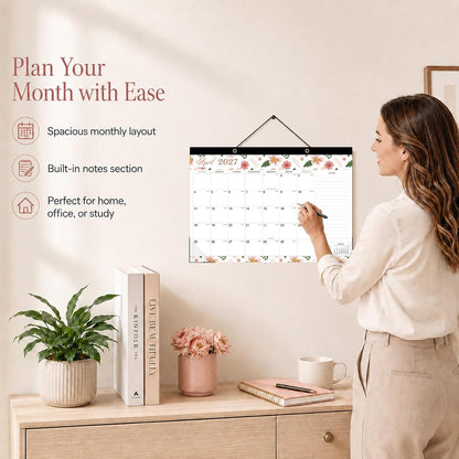 Desk Calendar 2026-2027 - 19 Month Desk Top Calendar, 17x12''