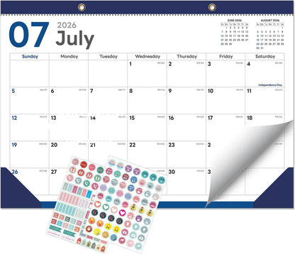 Desk Calendar 2026-2027 - 19 Month Desk Top Calendar, 17x12''