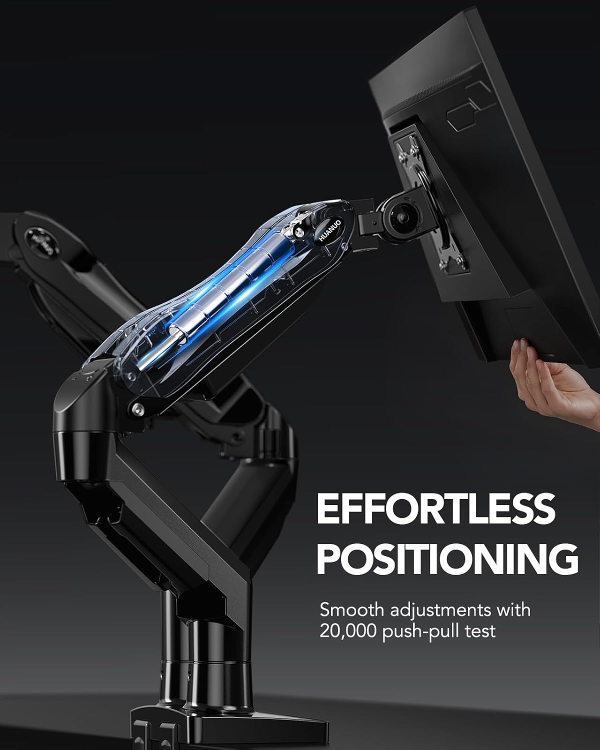Dual Monitor Stand - Full Adjustable Monitor Desk Mount Swivel Vesa Bracket with C Clamp, Grommet Mounting Base for 13 to 32 Inch Computer Screens - Each Arm Holds 4.4 to 19.8lbs - White