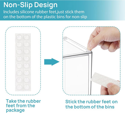 Small Clear Stackable Storage Drawers, Fits Narrow Spaces