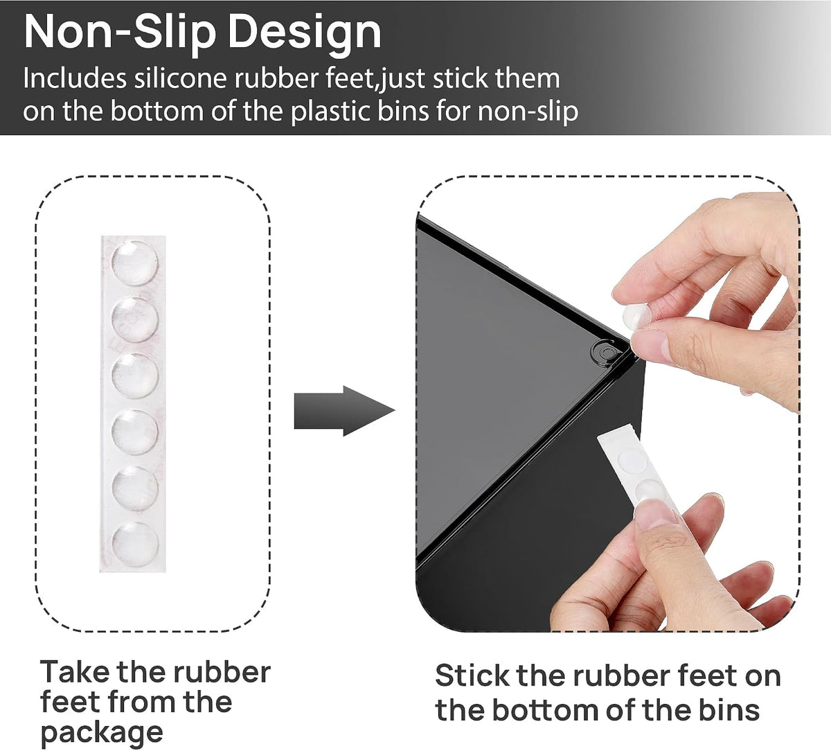 Small Clear Stackable Storage Drawers, Fits Narrow Spaces