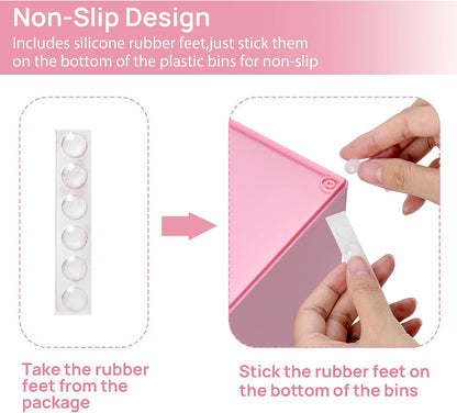 Small Clear Stackable Storage Drawers, Fits Narrow Spaces