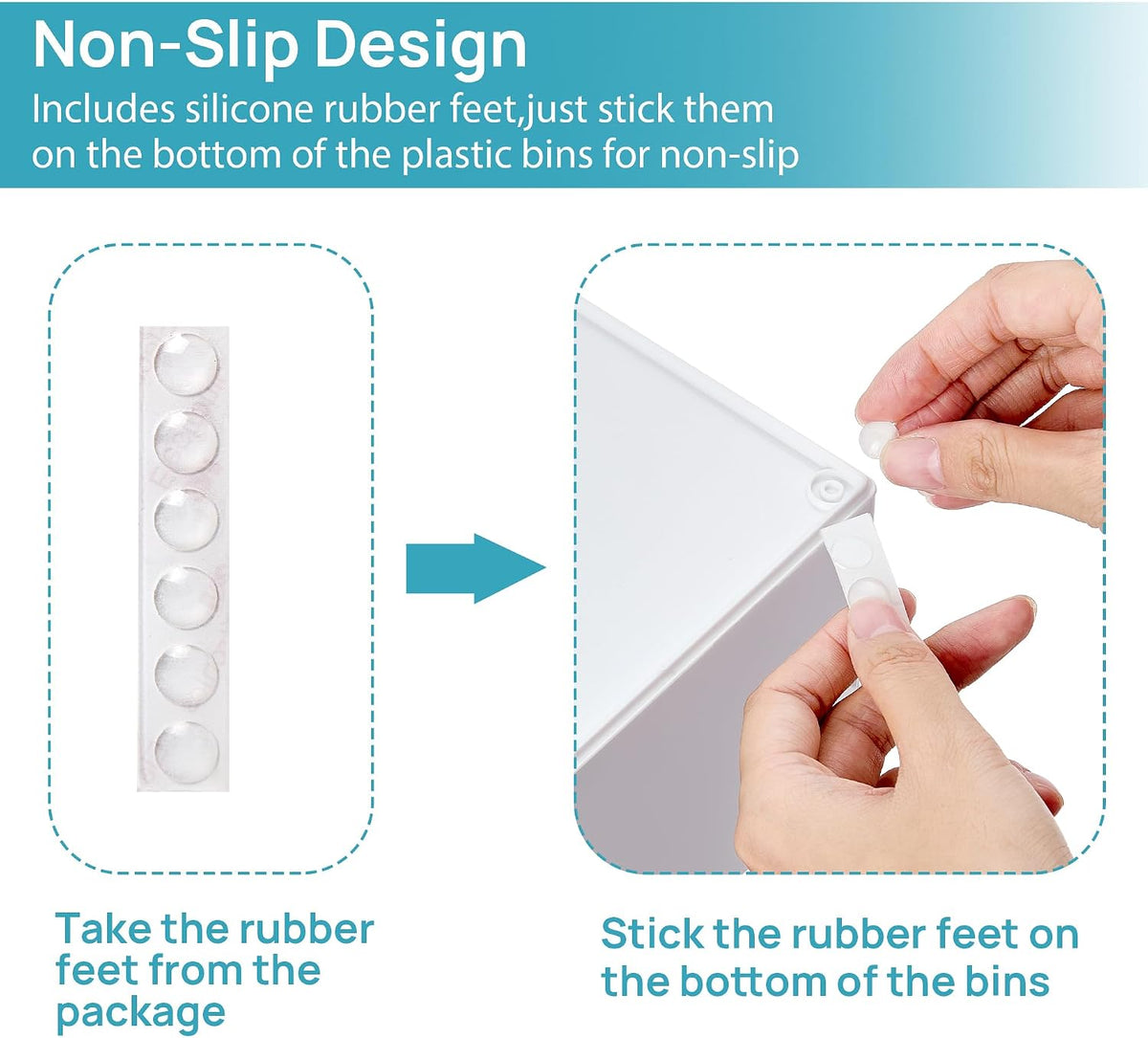 Small Clear Stackable Storage Drawers, Fits Narrow Spaces