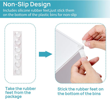 Small Clear Stackable Storage Drawers, Fits Narrow Spaces