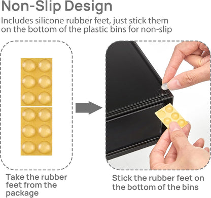 Small Clear Stackable Storage Drawers, Fits Narrow Spaces