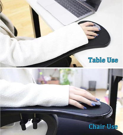 Arm Support Wrist Rest for Table and Chair, Ergonomic Armrest Desk Extender, Multifunctional Computer Mouse Pad Holder (Black)