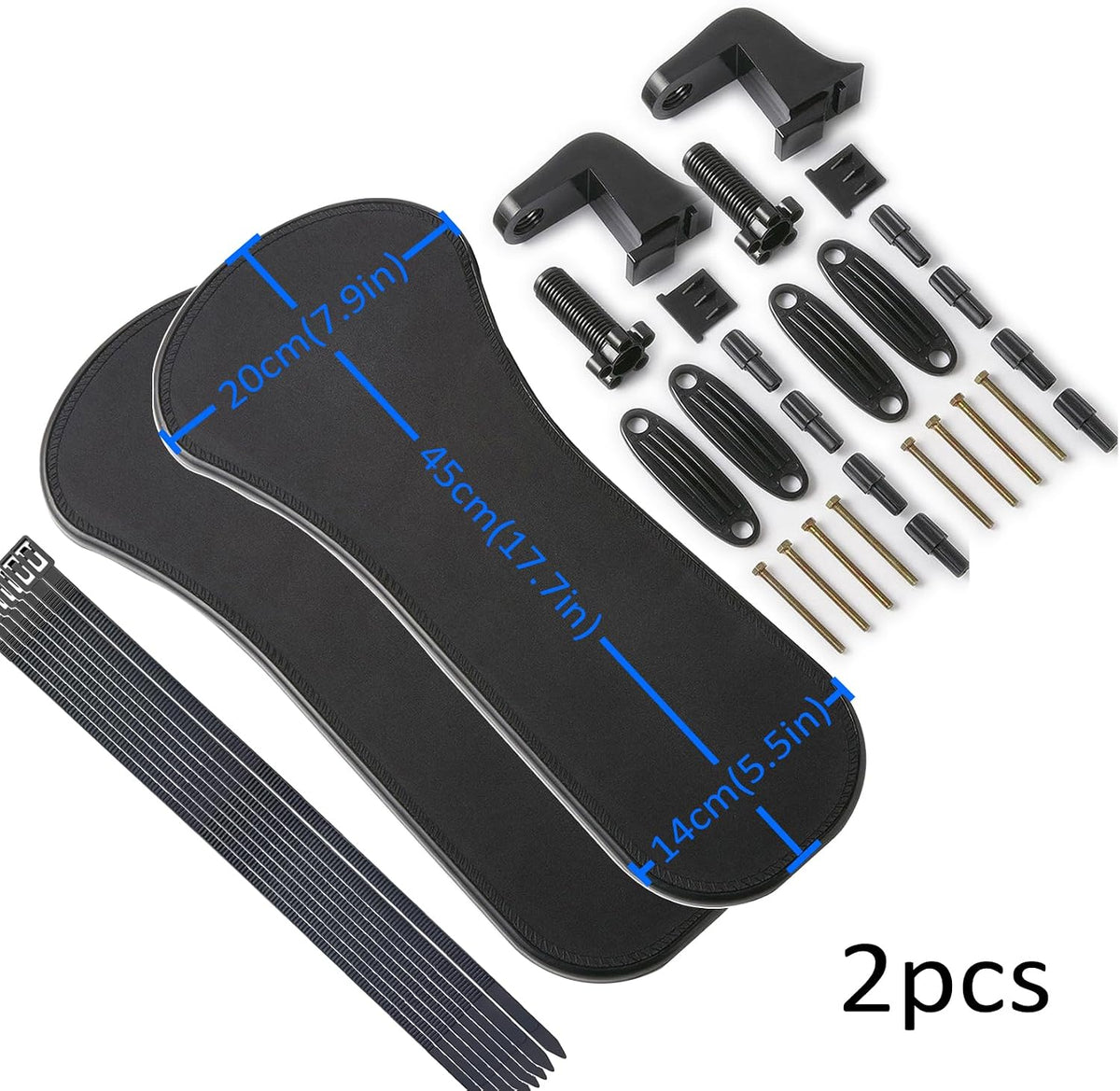 Arm Support Wrist Rest for Table and Chair, Ergonomic Armrest Desk Extender, Multifunctional Computer Mouse Pad Holder (Black)