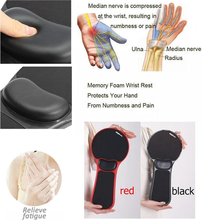 Arm Support Wrist Rest for Table and Chair, Ergonomic Armrest Desk Extender, Multifunctional Computer Mouse Pad Holder (Black)