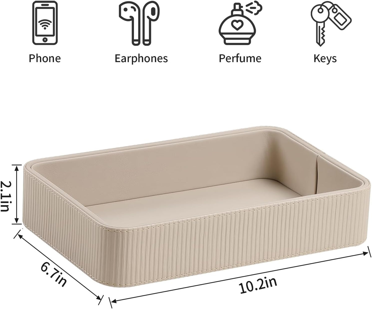 Valet Tray Organizer Bedside Nightstand Organizer Desk CatchallTray