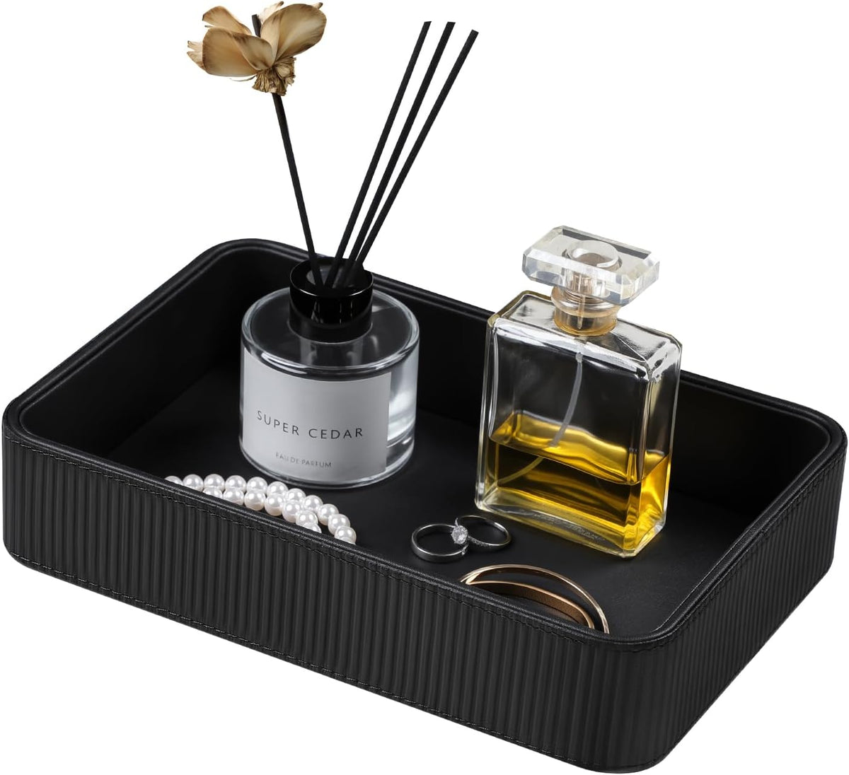 Valet Tray Organizer Bedside Nightstand Organizer Desk CatchallTray