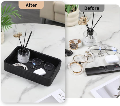 Valet Tray Organizer Bedside Nightstand Organizer Desk CatchallTray