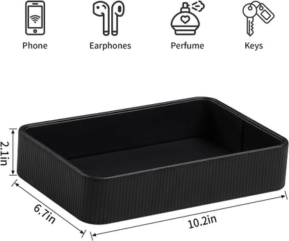 Valet Tray Organizer Bedside Nightstand Organizer Desk CatchallTray