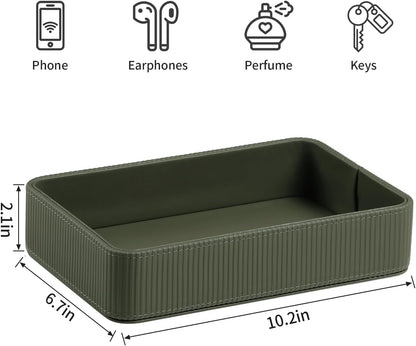 Valet Tray Organizer Bedside Nightstand Organizer Desk CatchallTray