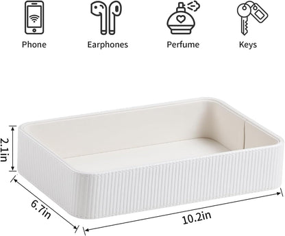 Valet Tray Organizer Bedside Nightstand Organizer Desk CatchallTray
