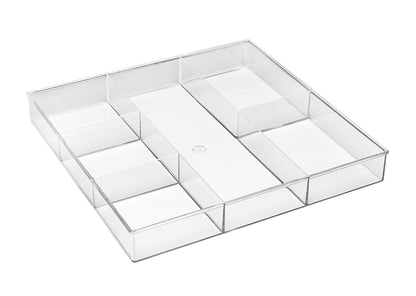 6-Section Clear Drawer Organizer