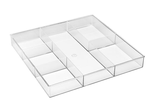 6-Section Clear Drawer Organizer