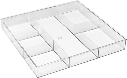 6-Section Clear Drawer Organizer