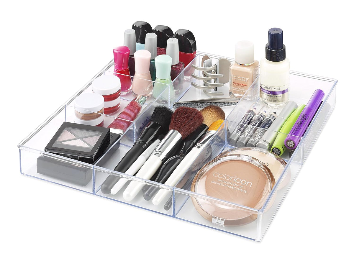 6-Section Clear Drawer Organizer