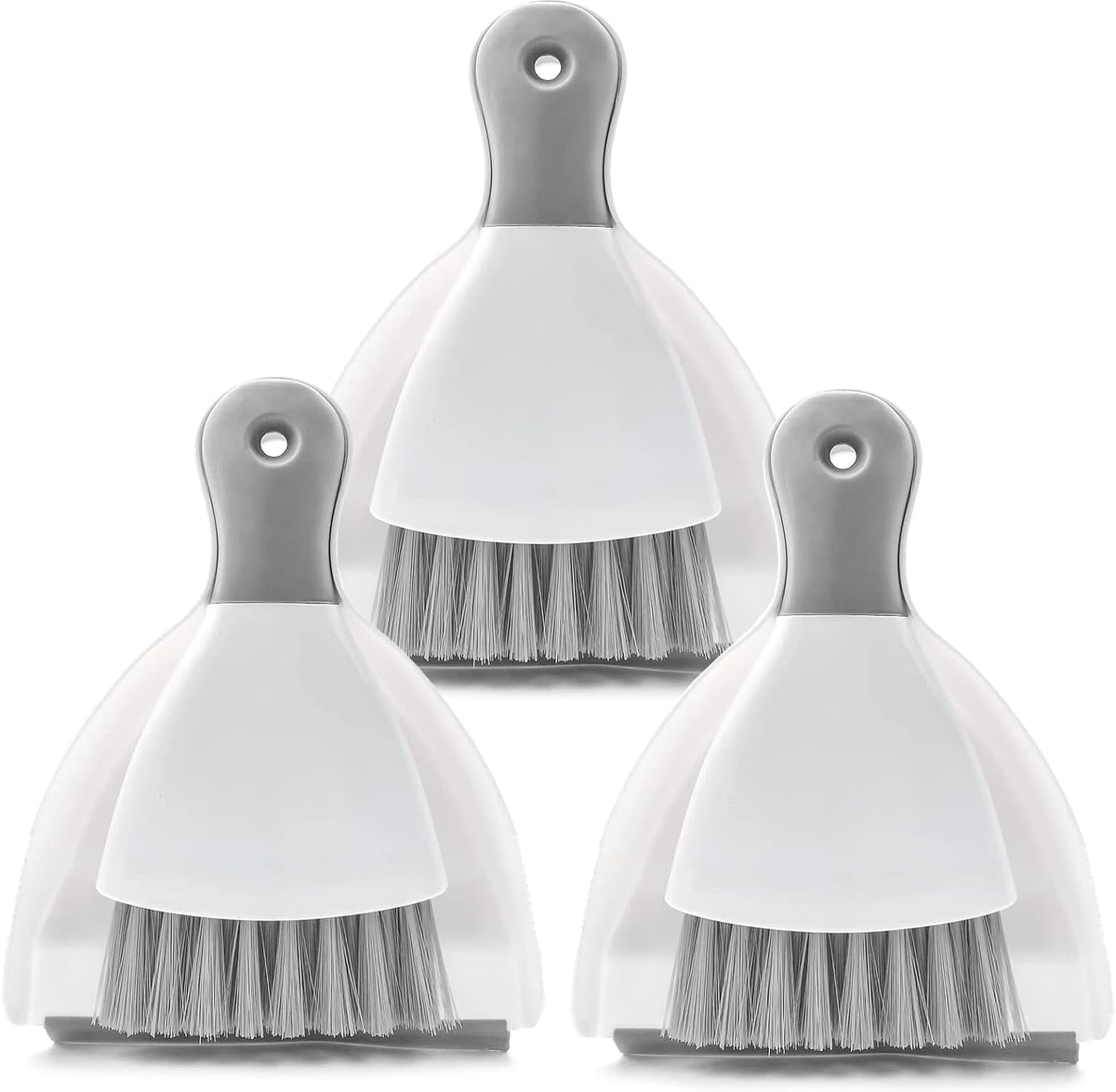 Dust pan Broom Brush Dustpan - Dustpan and Brush Set,Mini dust Pans with Brush,Dust Pan and Brush Set for Table, Key Board, Cat, Dog and Other Pets, Dust Pan Brush Nesting Tiny Cleaning Broom（Gray）