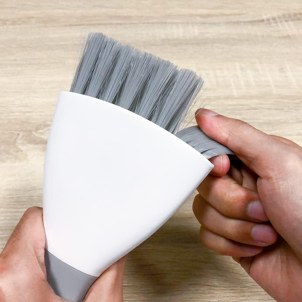 Dust pan Broom Brush Dustpan - Dustpan and Brush Set,Mini dust Pans with Brush,Dust Pan and Brush Set for Table, Key Board, Cat, Dog and Other Pets, Dust Pan Brush Nesting Tiny Cleaning Broom（Gray）