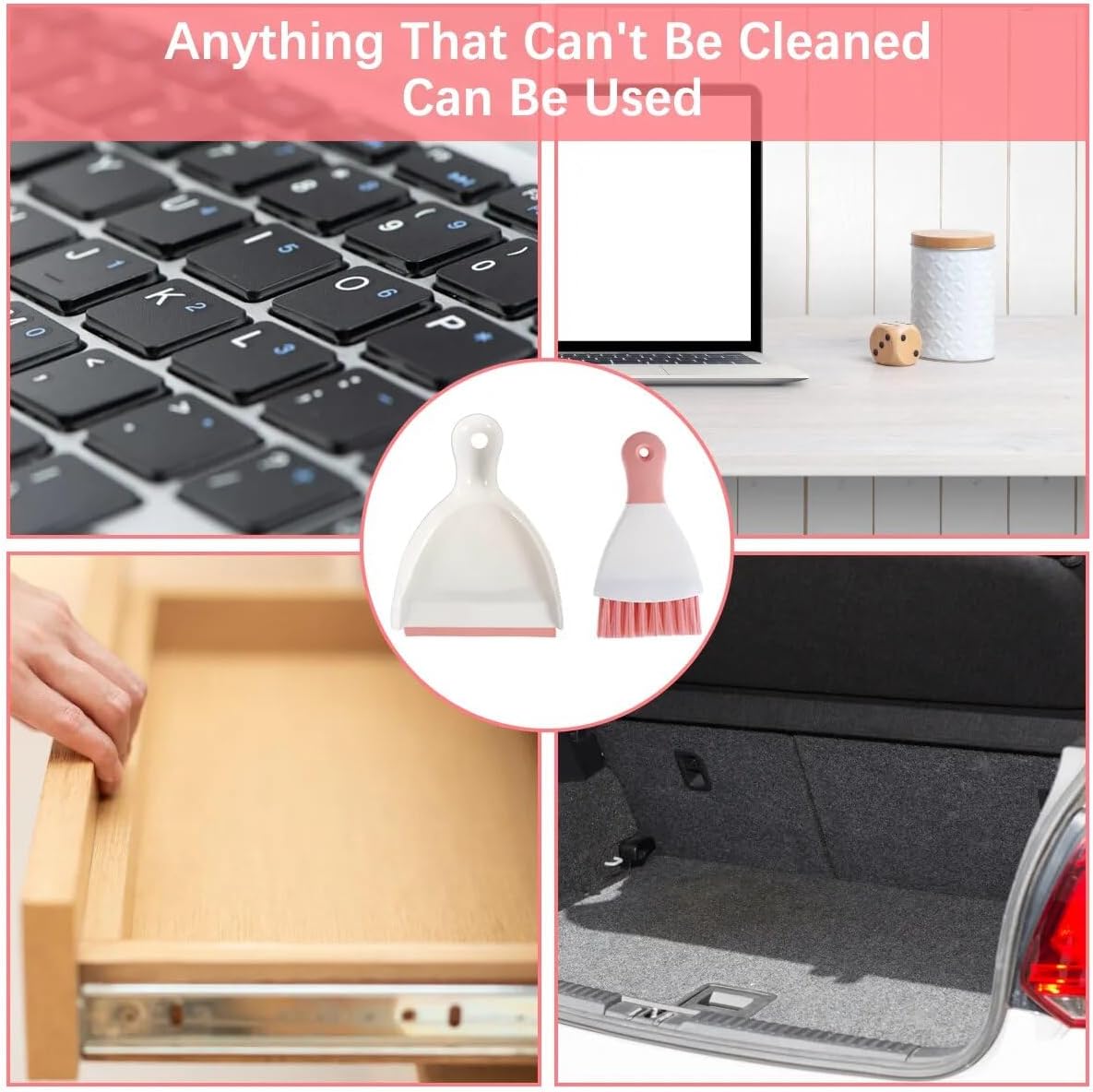 Dust pan Broom Brush Dustpan - Dustpan and Brush Set,Mini dust Pans with Brush,Dust Pan and Brush Set for Table, Key Board, Cat, Dog and Other Pets, Dust Pan Brush Nesting Tiny Cleaning Broom（Gray）