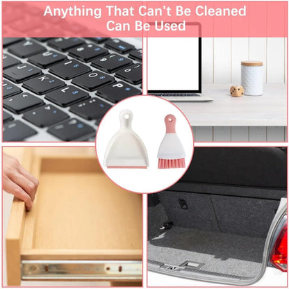 Dust pan Broom Brush Dustpan - Dustpan and Brush Set,Mini dust Pans with Brush,Dust Pan and Brush Set for Table, Key Board, Cat, Dog and Other Pets, Dust Pan Brush Nesting Tiny Cleaning Broom（Gray）