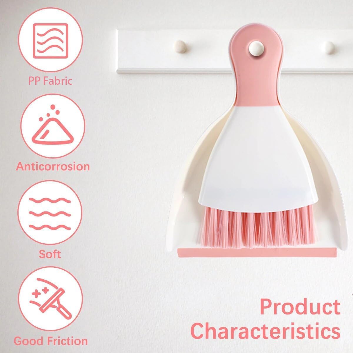 Dust pan Broom Brush Dustpan - Dustpan and Brush Set,Mini dust Pans with Brush,Dust Pan and Brush Set for Table, Key Board, Cat, Dog and Other Pets, Dust Pan Brush Nesting Tiny Cleaning Broom（Gray）