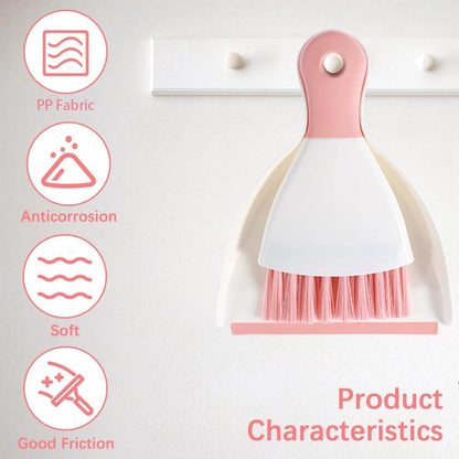 Dust pan Broom Brush Dustpan - Dustpan and Brush Set,Mini dust Pans with Brush,Dust Pan and Brush Set for Table, Key Board, Cat, Dog and Other Pets, Dust Pan Brush Nesting Tiny Cleaning Broom（Gray）
