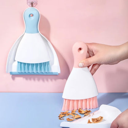 Dust pan Broom Brush Dustpan - Dustpan and Brush Set,Mini dust Pans with Brush,Dust Pan and Brush Set for Table, Key Board, Cat, Dog and Other Pets, Dust Pan Brush Nesting Tiny Cleaning Broom（Gray）