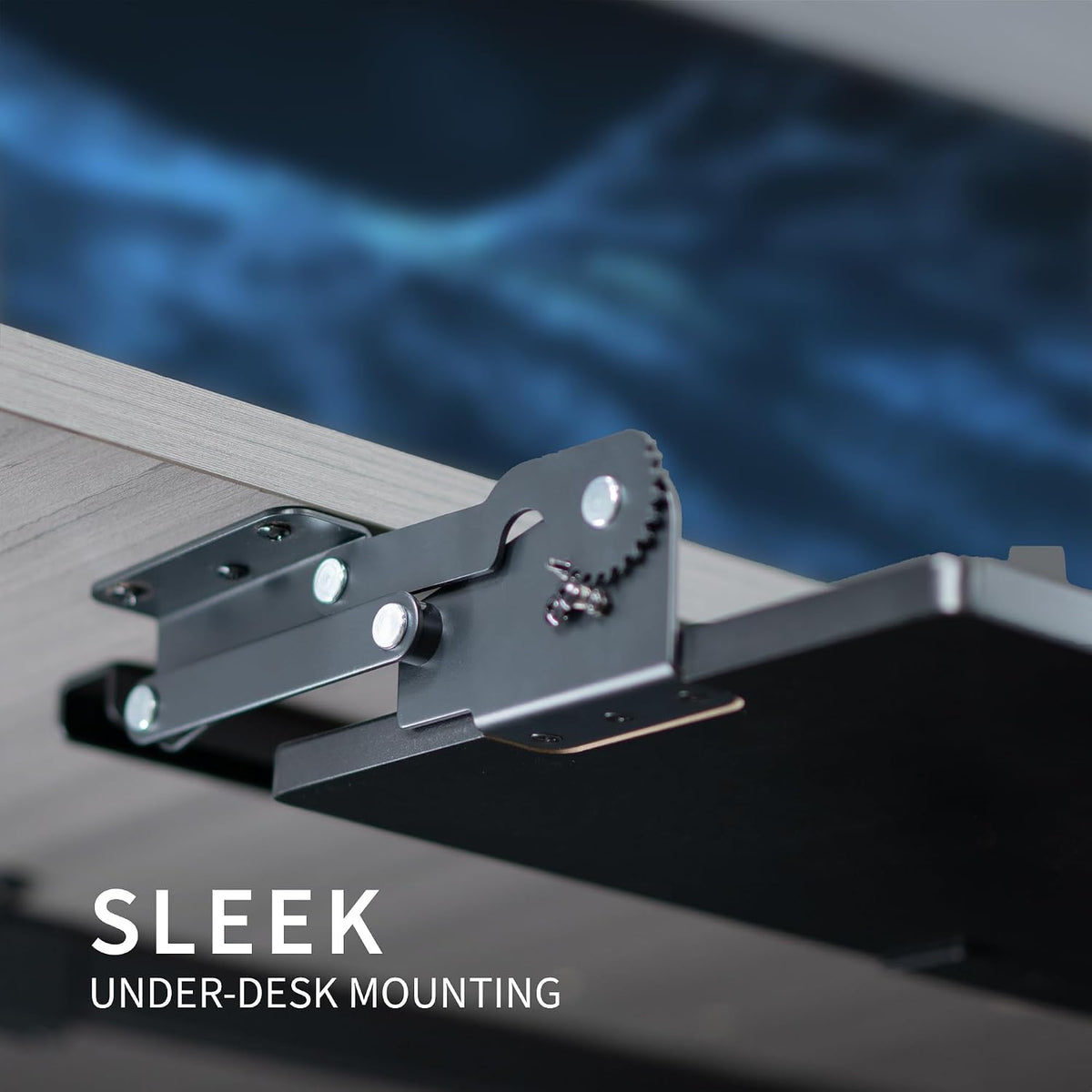 Black Under Desk 34 x 11 in Adjustable Keyboard Tray, MOUNT-KB34S