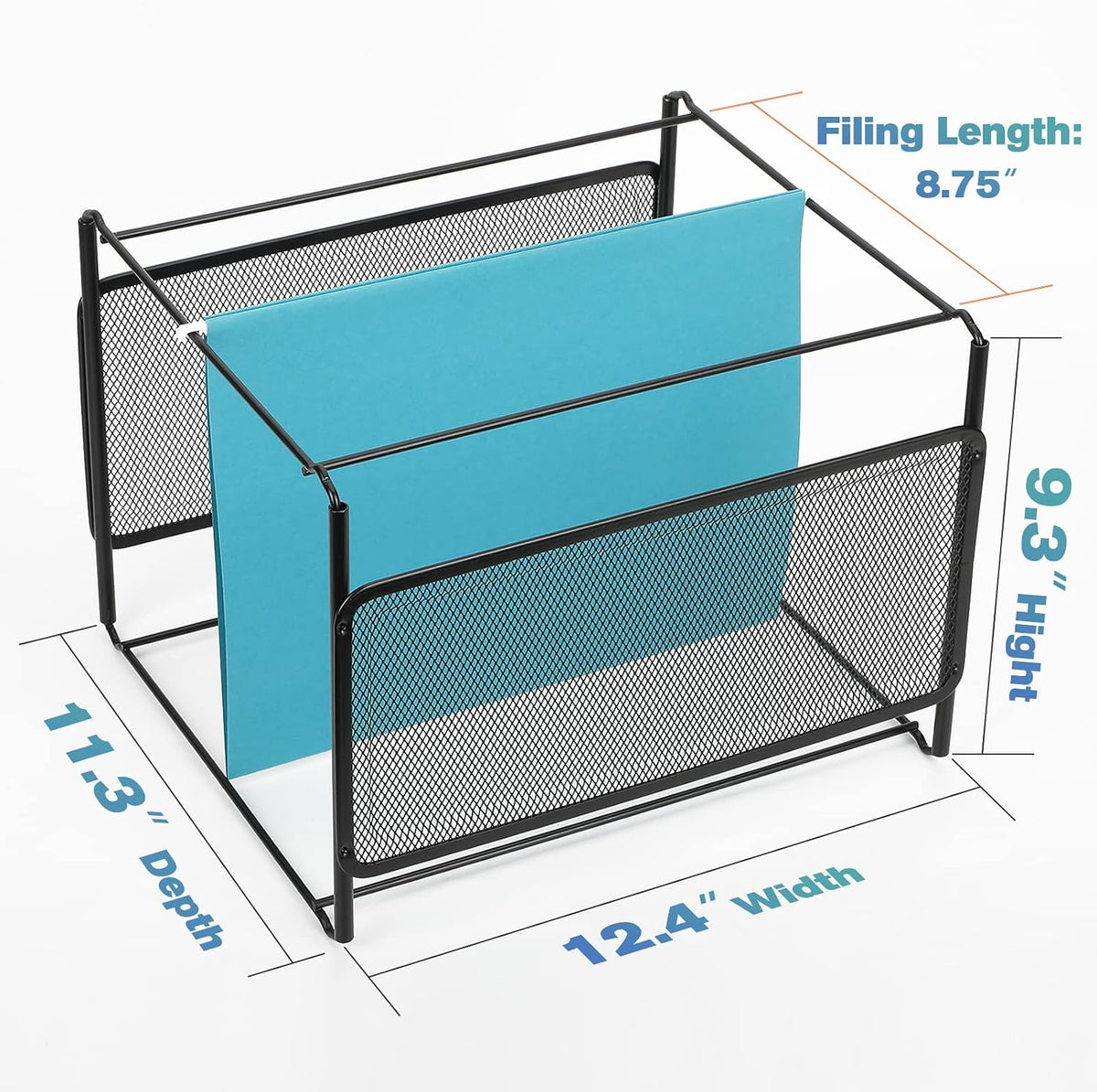 Hanging File Organizer Box, Letter Size File Folder Organizer Desk