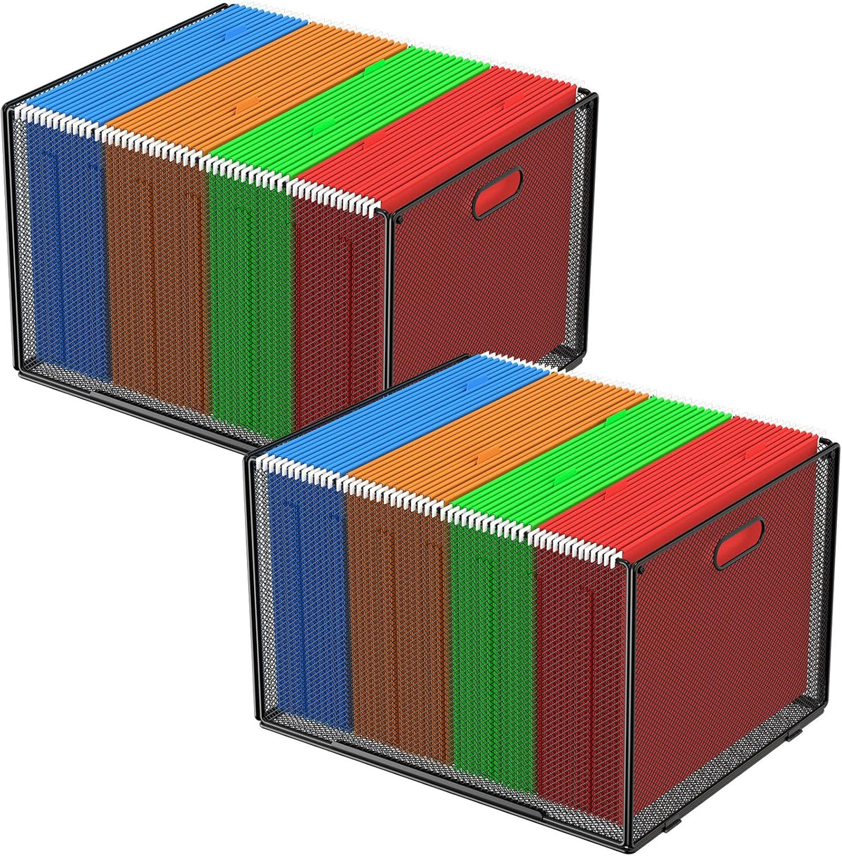 Hanging File Organizer Box, Letter Size File Folder Organizer Desk
