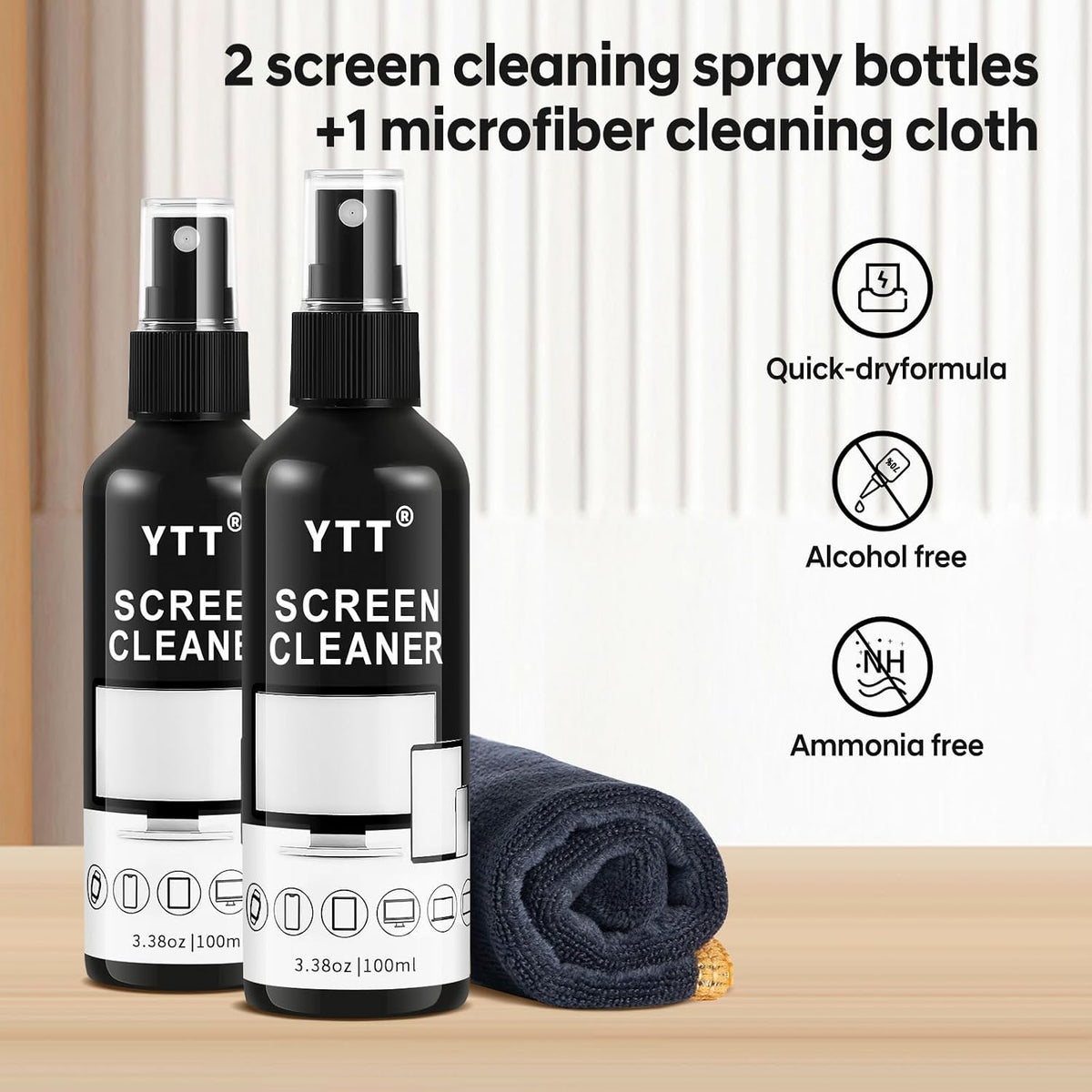 Screen Cleaner Spray, Large Bottle Screen Cleaner kit