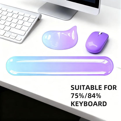 Gel Wrist Rest Set for Computer Keyboard and Mouse, 2-Pack (Purple)