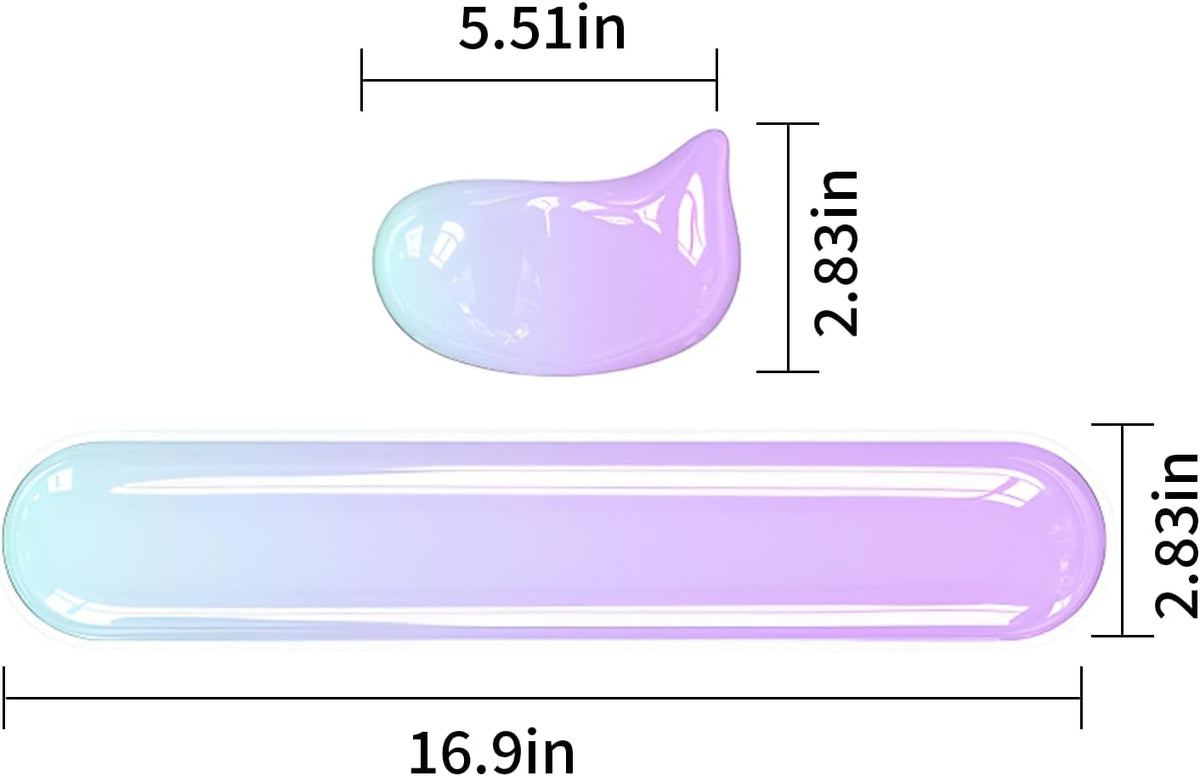 Gel Wrist Rest Set for Computer Keyboard and Mouse, 2-Pack (Purple)