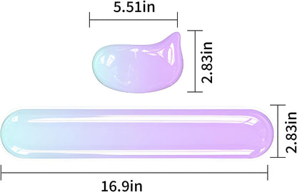 Gel Wrist Rest Set for Computer Keyboard and Mouse, 2-Pack (Purple)