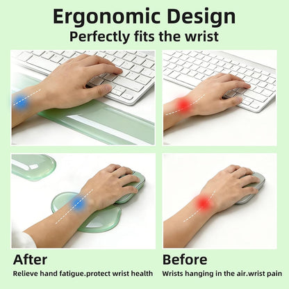 Gel Wrist Rest Set for Computer Keyboard and Mouse, 2-Pack (Purple)