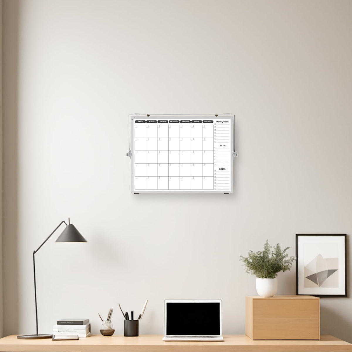 Planning Boards,White Board Dry Erase Calendar with Stand,Double-Sided Weekly Calendar Schedule Board with Time Slots&Monthly Planner with to DO List for Desk and Wall 16"×12"(1 Pack)