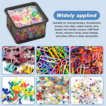 4pcs Paper Clip Holder - Mesh Stackable PaperClip Organizer for Desk