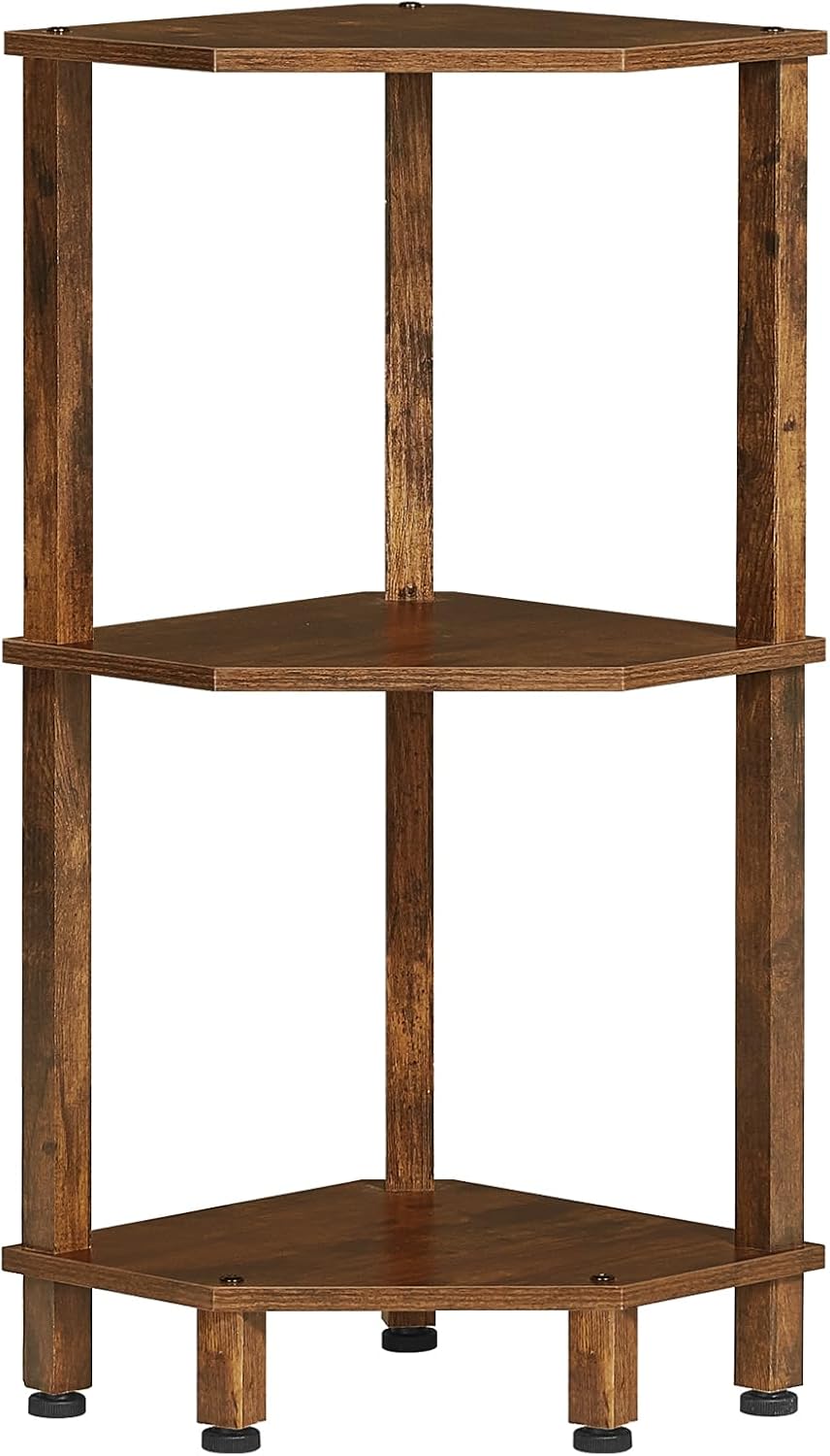3-Tier Corner Shelf, Brown