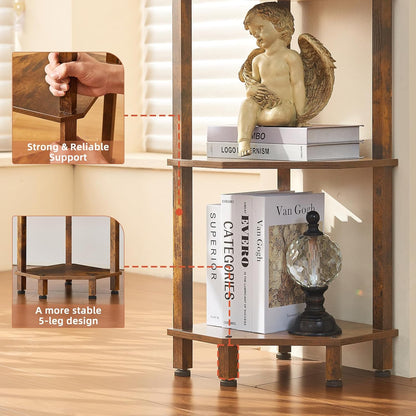 3-Tier Corner Shelf, Brown