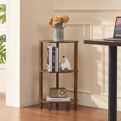 3-Tier Corner Shelf, Brown
