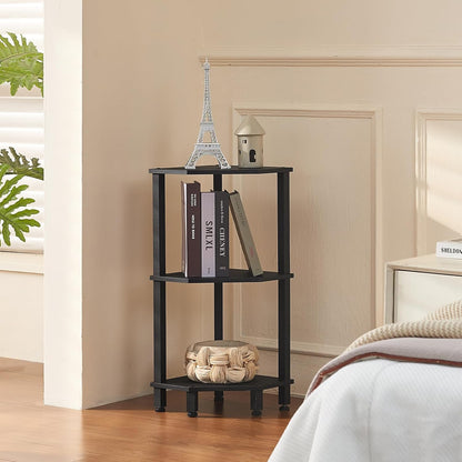 3-Tier Corner Shelf, Brown