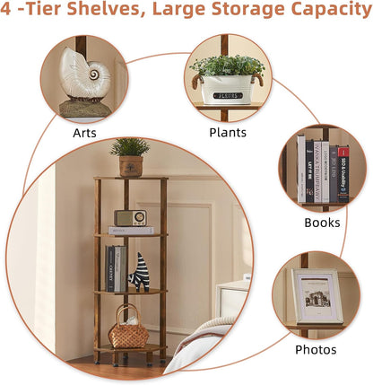 3-Tier Corner Shelf, Brown