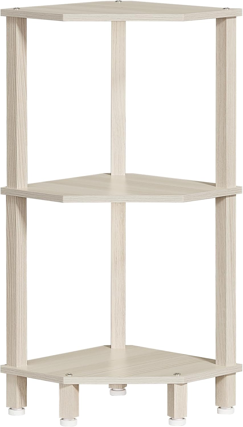 3-Tier Corner Shelf, Brown