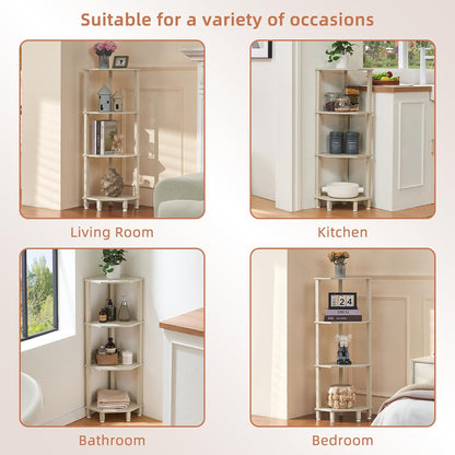 3-Tier Corner Shelf, Brown