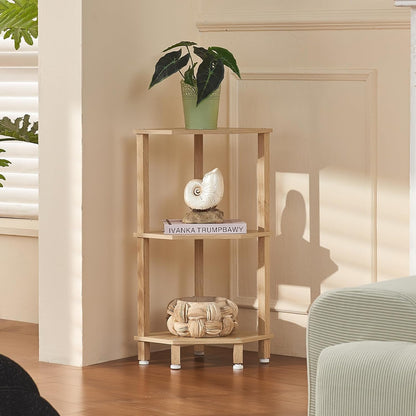 3-Tier Corner Shelf, Brown