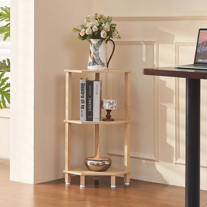 3-Tier Corner Shelf, Brown