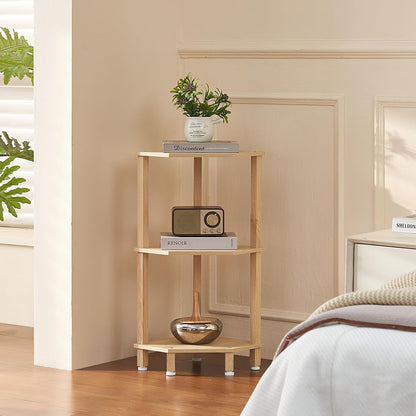 3-Tier Corner Shelf, Brown